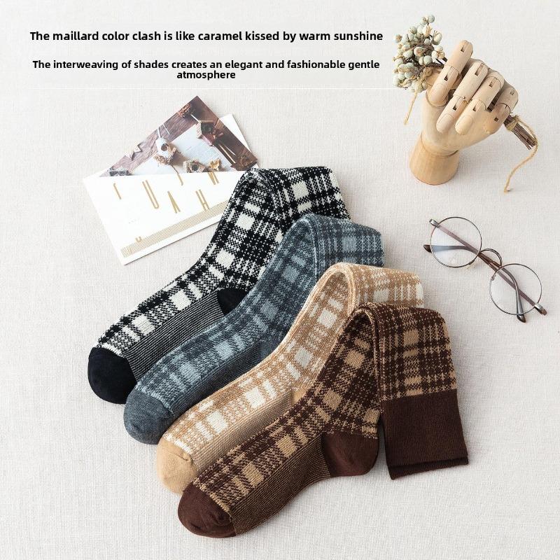 Retro Peacock-patterned Ankle Socks for Children, Suitable for Autumn and Winter, Slimming and Warm Cotton Socks