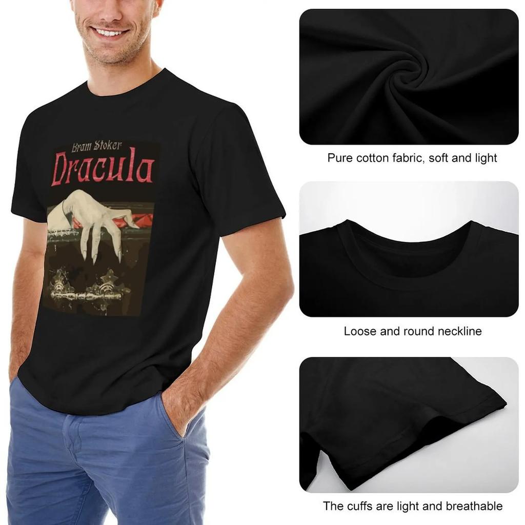 Dracula T-Shirt Rapper Graphic Tees Blue Archive Mens Graphic T-Shirts