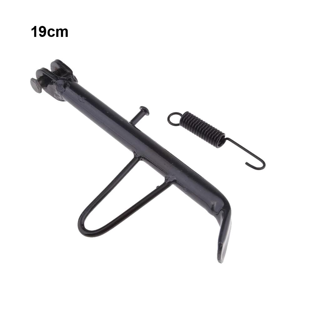 Sturdy and Durable Motorcycle Kickstand Easy Installation Made with Iron for Wear-Resistance Strong Compatibility, Black 21cm