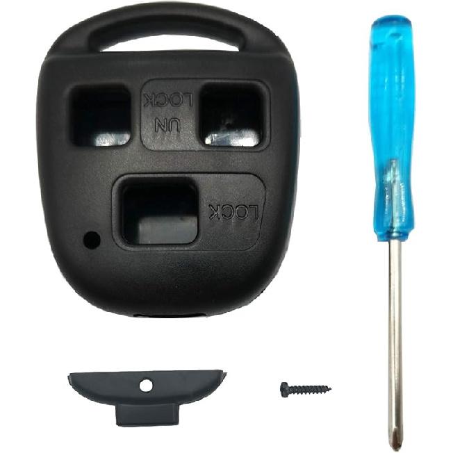 Обновленный чехол-корпус для брелока-ключа Замена для Toyota Land Cruiser FJ Cruiser Бесключевой доступ Кейс для автомобильного ключа с отверткой (2) 1