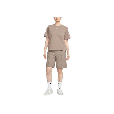 Sportswear Woven Everything Simple Comfortable Fashion Lace-Up Five-Point Casual Shorts Women Shorts Mink-Brown White HJ1398-214