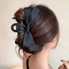 1 Pc Satin Black Hair Claw Elegant Hair Clips Accessories Valentines,Claw Clips,Hair Jaw Clip,Hair Clutch, Casual