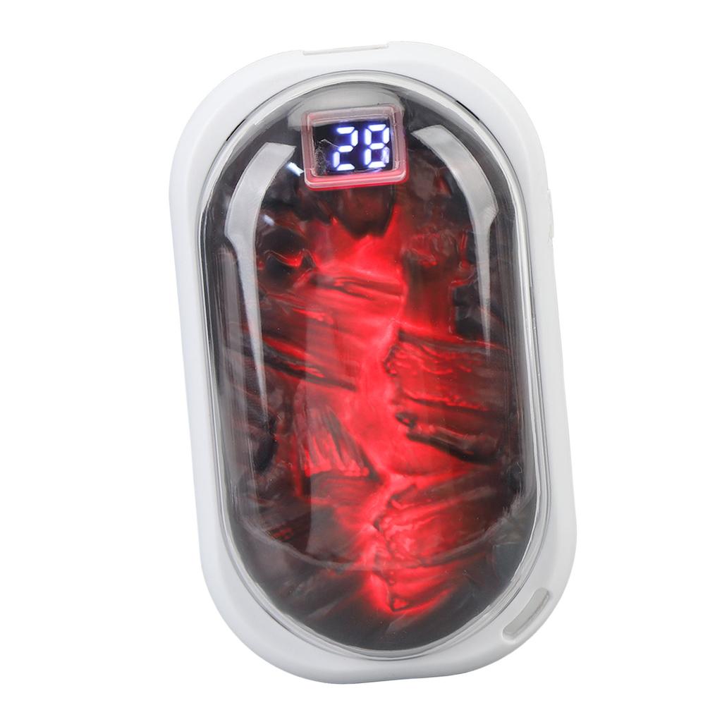 2 In 1 Hand Warmer Power Bank Dynamic Flame Light 3 Temperature Settings 3600mAh Rechargeable