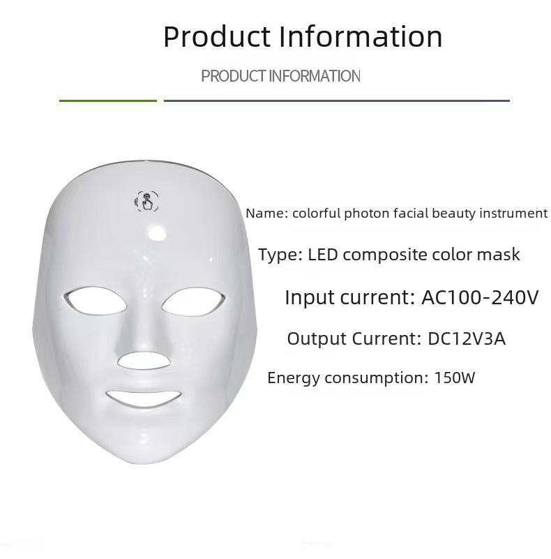 Colorful LED Light Therapy Beauty Mask for Home Rejuvenation