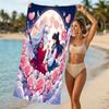 Beach Towel with Inuyasha & Kagome Pattern - soft,absorbent,machine washable Lightweight&Modern,swimming,Travel Essentials