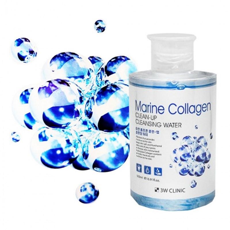 Domoa 3W Clean Up Marine Collagen Cleansing Water 500ml Cleansing, 1 Pcs, 1ml