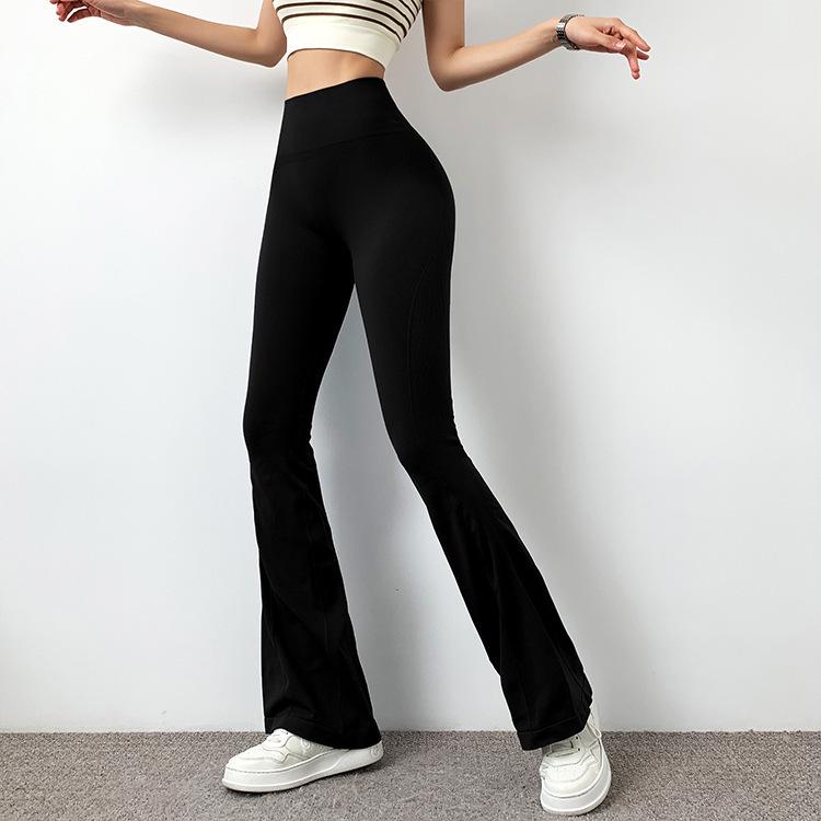 Women's High Waist Flared Yoga Pants - Hip Lift, Slim Fit, Wide Leg Fitness Trousers