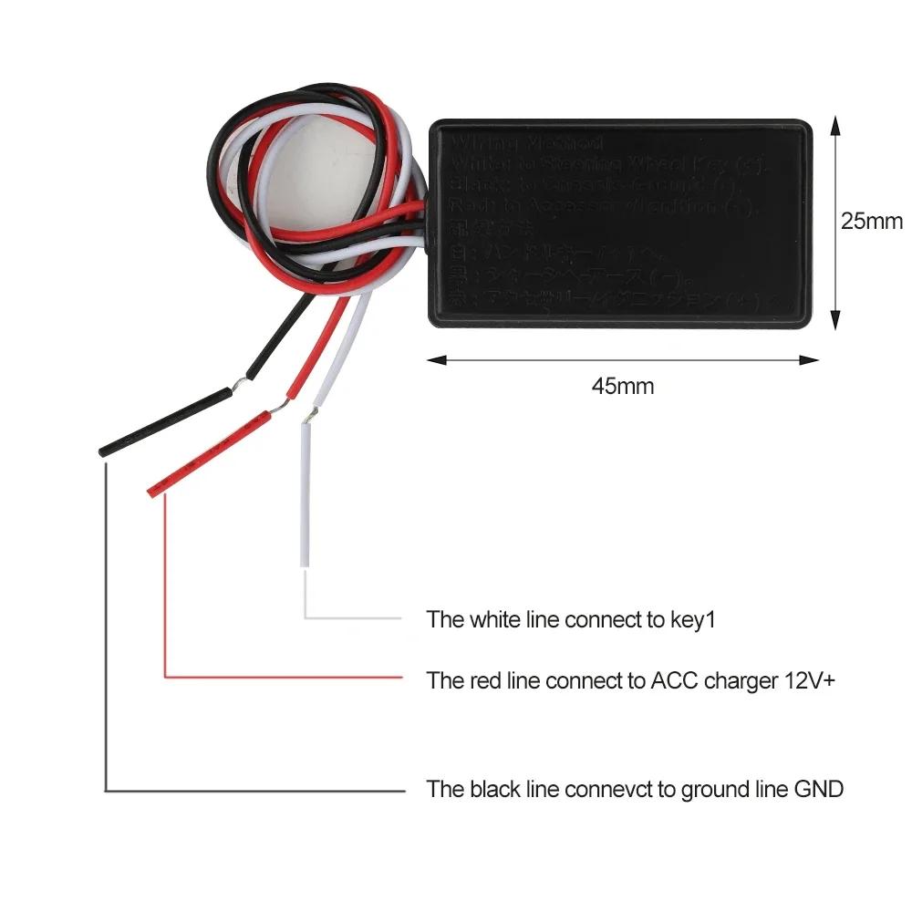 Smart Steering Wheel Controller Wireless Control Button With Ambient Light Intelligent Control Volume For Navigation Player