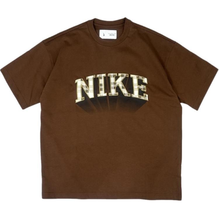 Nike Daily Vintage T Shirts Unisex Brown Crew Neck Moderate Straight Fit FB2736-259