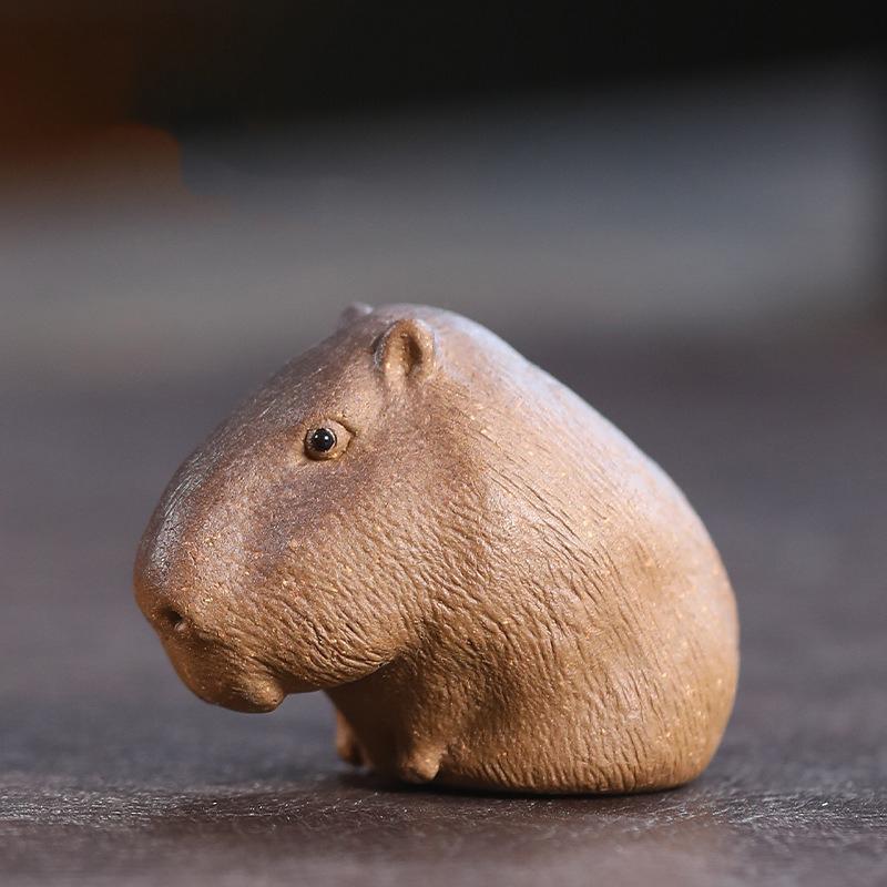 

Креативные украшения для чайного стола, аксессуары для чайной церемонии ручной работы, эксклюзивный чай из рыбы фугу, оригинальный чайный питомец из минеральной фиолетовой глины S коричневый