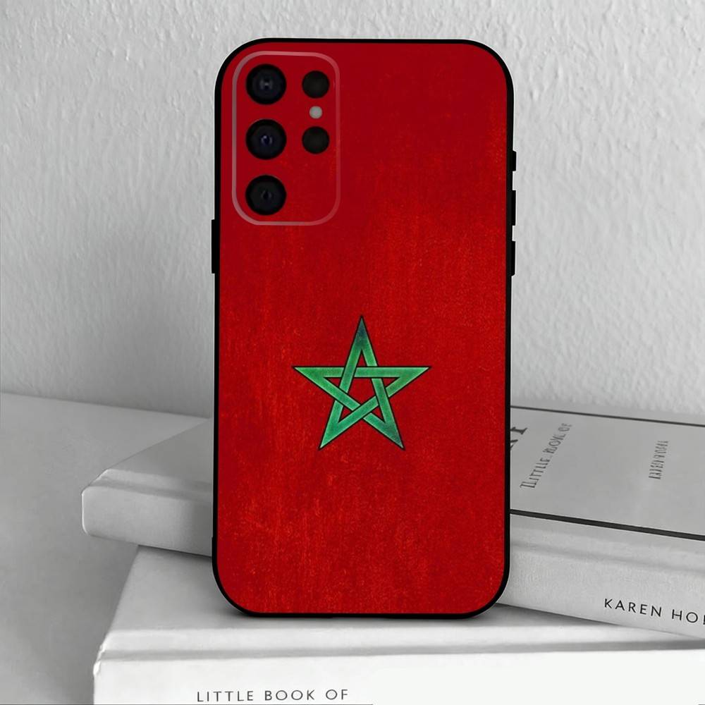 M-Marokko F-Flagge Handyhülle Für Samsung S25,S24,S21,S22,S23,S30,Ultra,S20,Plus,Andere Weiche Schwarze Hülle