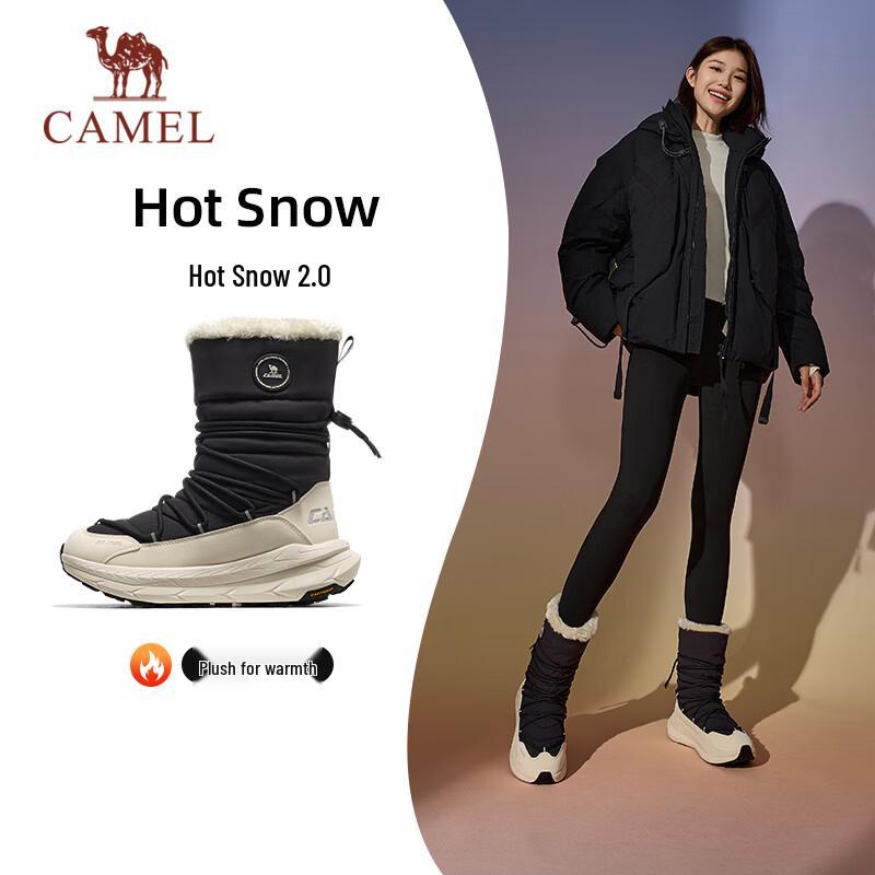 CAMEL Women's Fur-Lined High-Top Snow Boots