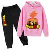 2025 New Anime Dragon Ball Z Hoodie Kids Clothes Boys Baby Girls Clothing Kakarotto Hooded Goku Sweaters Hooded +pants 2pcs