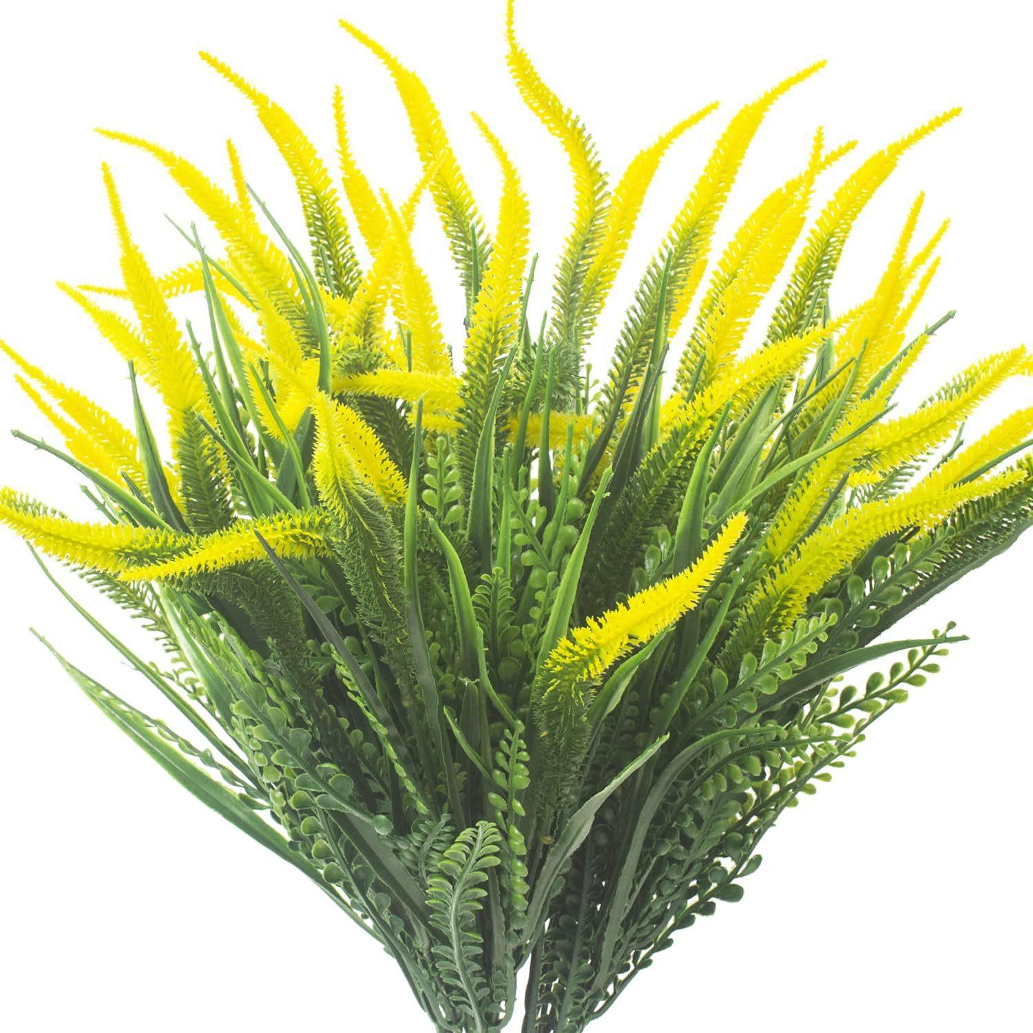 

Искусственное зеленое растение 7 головок собачий хвост трава искусственный искусственный искусственный искусственный цветок искусственный цветок украшение для окна на открытом воздухе кустарник жёлтый