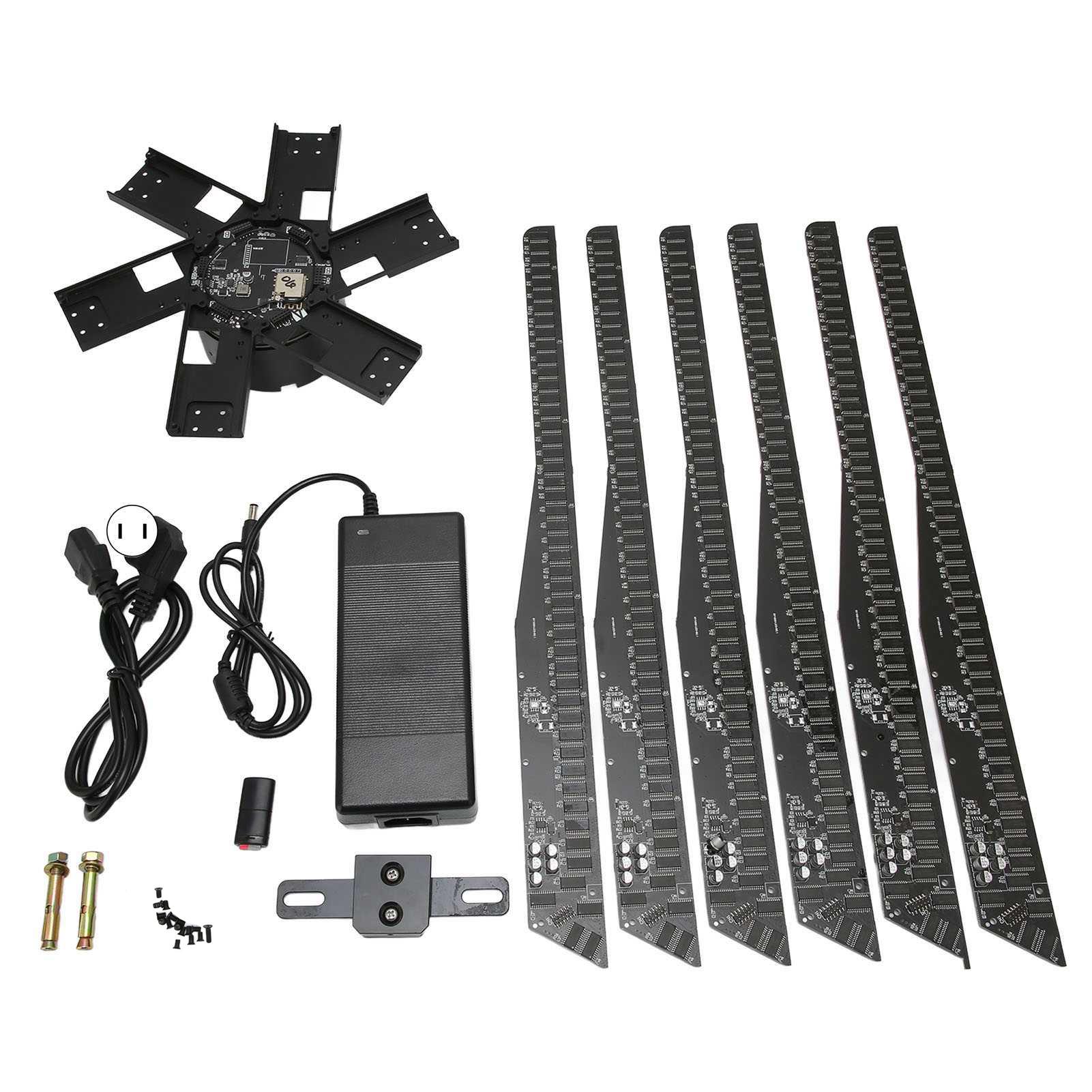 

3D голографическая рекламная машина Air Imaging вращающаяся подвеска 1532 лампы бусины 6 листьев US Plug