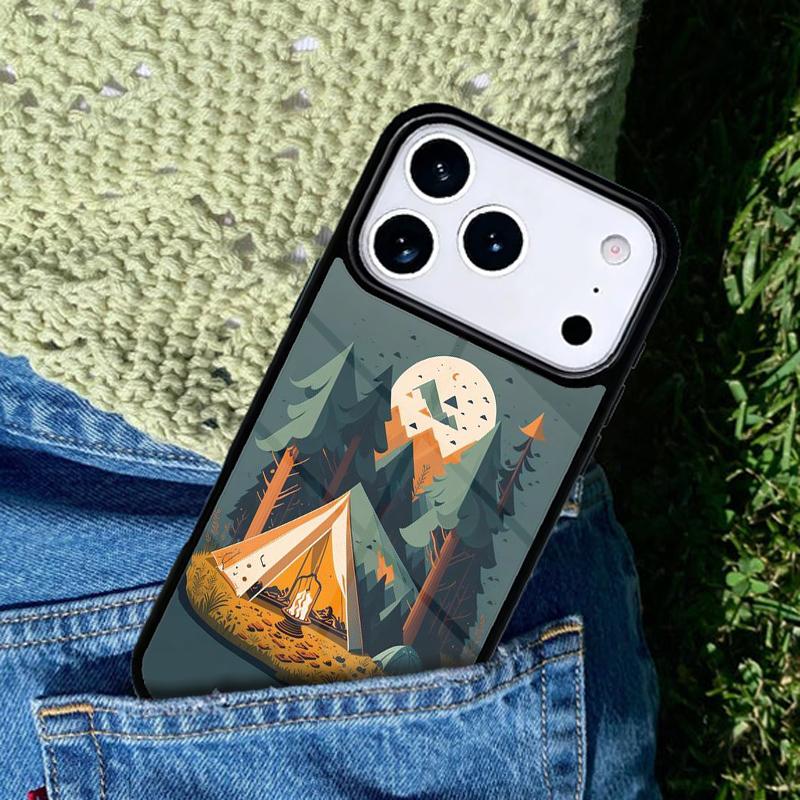 Camping Nature Mountain Soft Phone Case Cover for IPhone 11 12 13 14 15 16e 17 Pro Max Coque for IPhone 17 Air