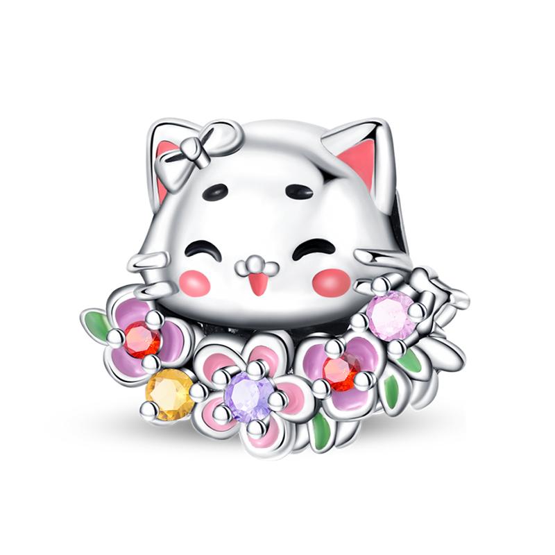 Original Copper Romantic Rose Flower House Camera Love Charms Beads Pendant For Bracelet Fine Diy Jewelry Gifts