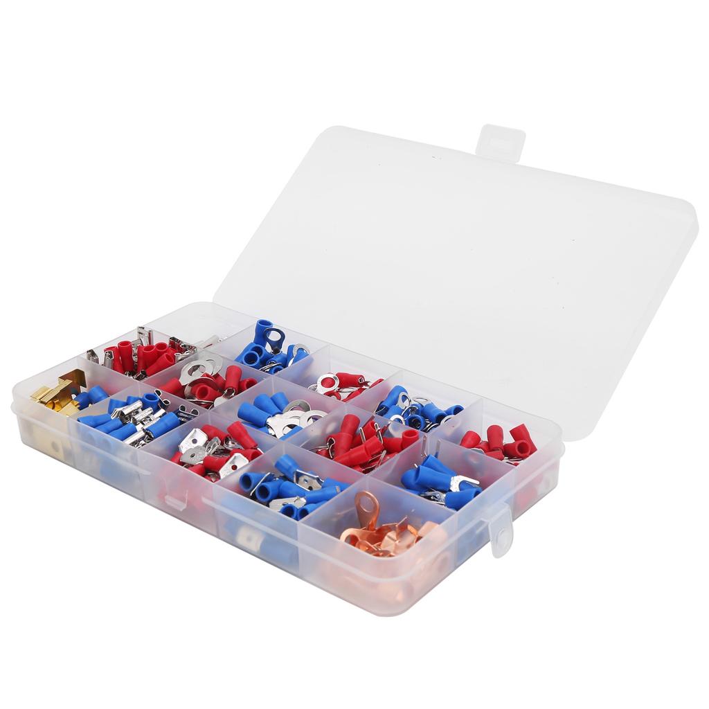 300Pcs Round Pre Insulated Cold Pressed Terminals Electrical Wire Terminal Connector