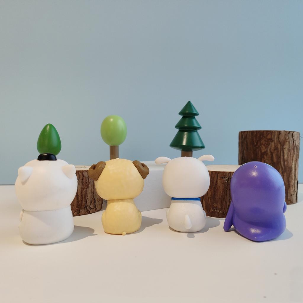 4 Stück/Set Crayon Shin Chan Anime Figur 6cm Q Version Kawaii Sammlerstück Modell Spielzeug Puppe Weihnachtsgeschenke für Kinder