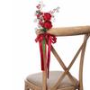 Artificial Chair Back Flower Multi-color Pew Flowers For Weddings Church Ceremony Party Chair Decor
