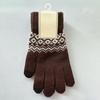 Knitted Touchscreen Gloves Women S Finger Count Yarn And Velvet Jacquard Gloves