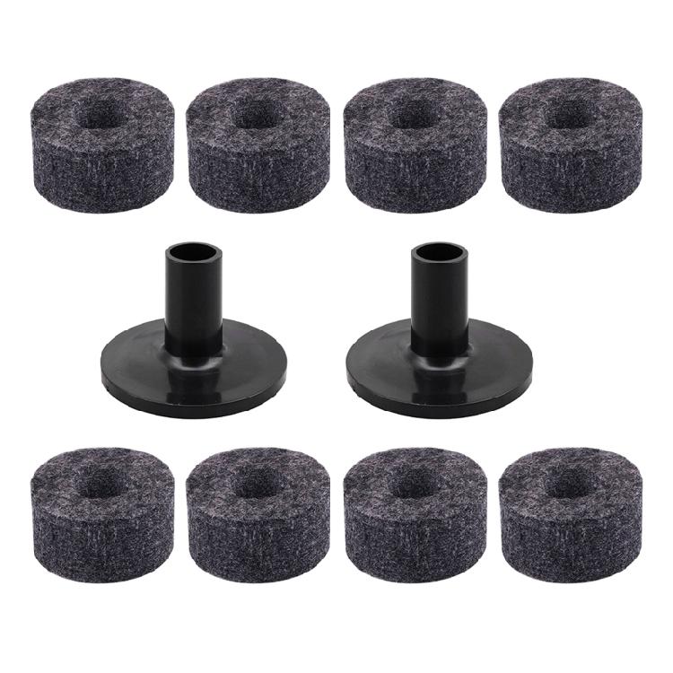 Plastic Long Cymbal Sleeves with Felt Washers for Drum Set Percussion Instrument Parts Easy to Installation Enduring