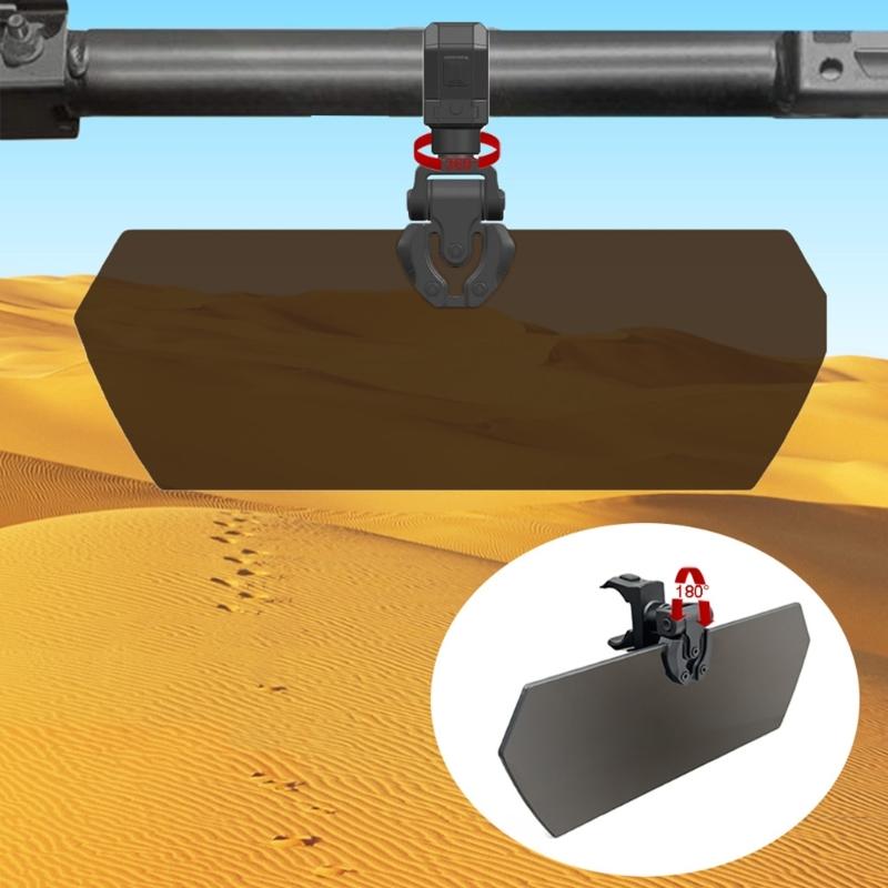 UTV Sun Visor Universal Sun Protections Visor Anti-Glare Polarized Sun Visors Work with Windshield Fit 1.5-2'' Roll Bar