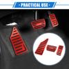 ABSOPRO Car Brake Footrest Pedal Cover Pads for Honda Aluminum 3 Pieces Gas, Accelerator, HR-V 2021-2023, Non-Slip Alloy, Red,
