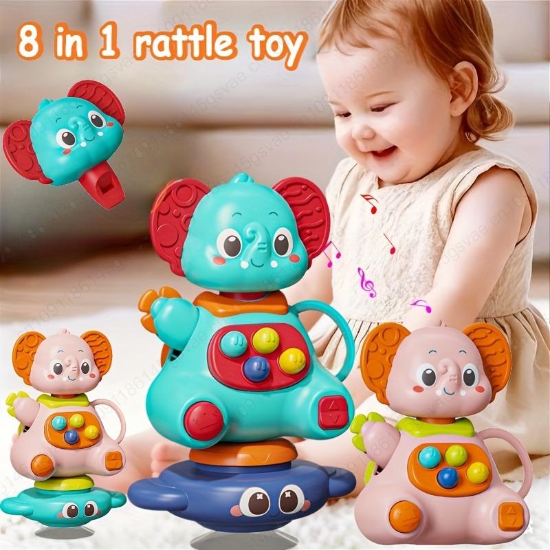 Elephant Handheld Ball Bell - Vibrating Grabbing Toy with Music Notes, Design for Easy Grip, Ideal Early Development Toy