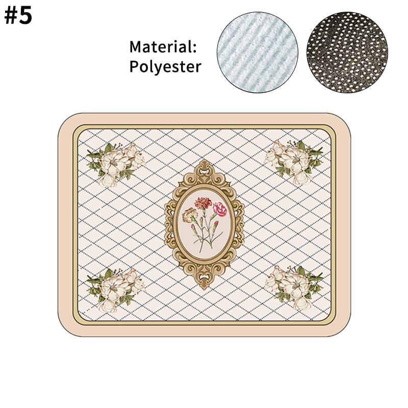 Print Drain Pad Super Absorbent Dish Drying Mat  Coffee Machine Drying Rugs Tableware Dinnerware Placemat Kitchen Bathroom Tool