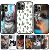 Cute Cat Animal Phone Case For iPhone 17 Air 15 16 Cover 11 13 14 Pro Max 12 Plus Max Fundas
