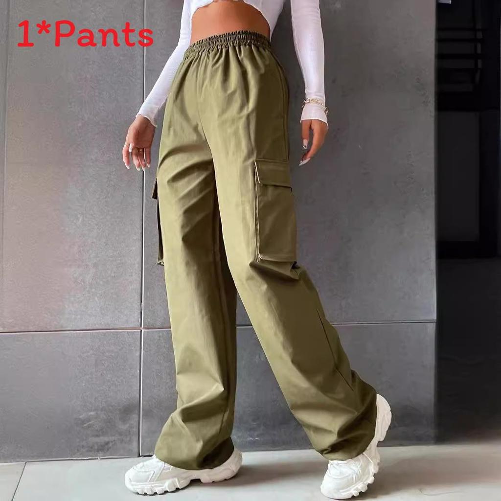 Casual Womens Cargo Pants With Polyester Breathable Fabric For Summer Comfort