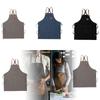Adjustable Canvas Chef Apron with Pockets And Straps, Waterproof, Wearresistant, Suitable for