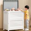 Large Capacity Foldable Storage Box Flip Cover Multipurpose Clothes Storage Basket with Wheels Space Saving