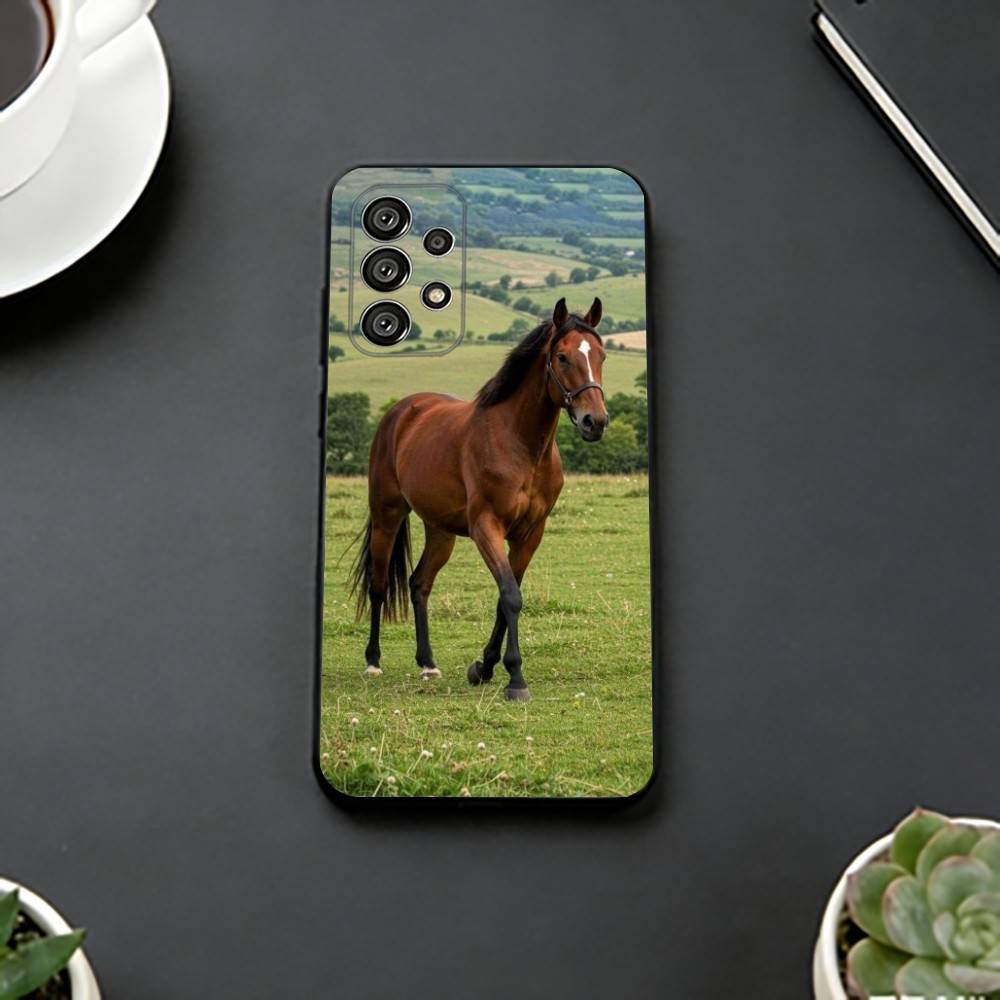 Horse A-Animal Phone Case For Samsung S25,S24,S21,S22,S23,S30,Ultra,S20,Plus,Fe,Soft Silicone Black Cover