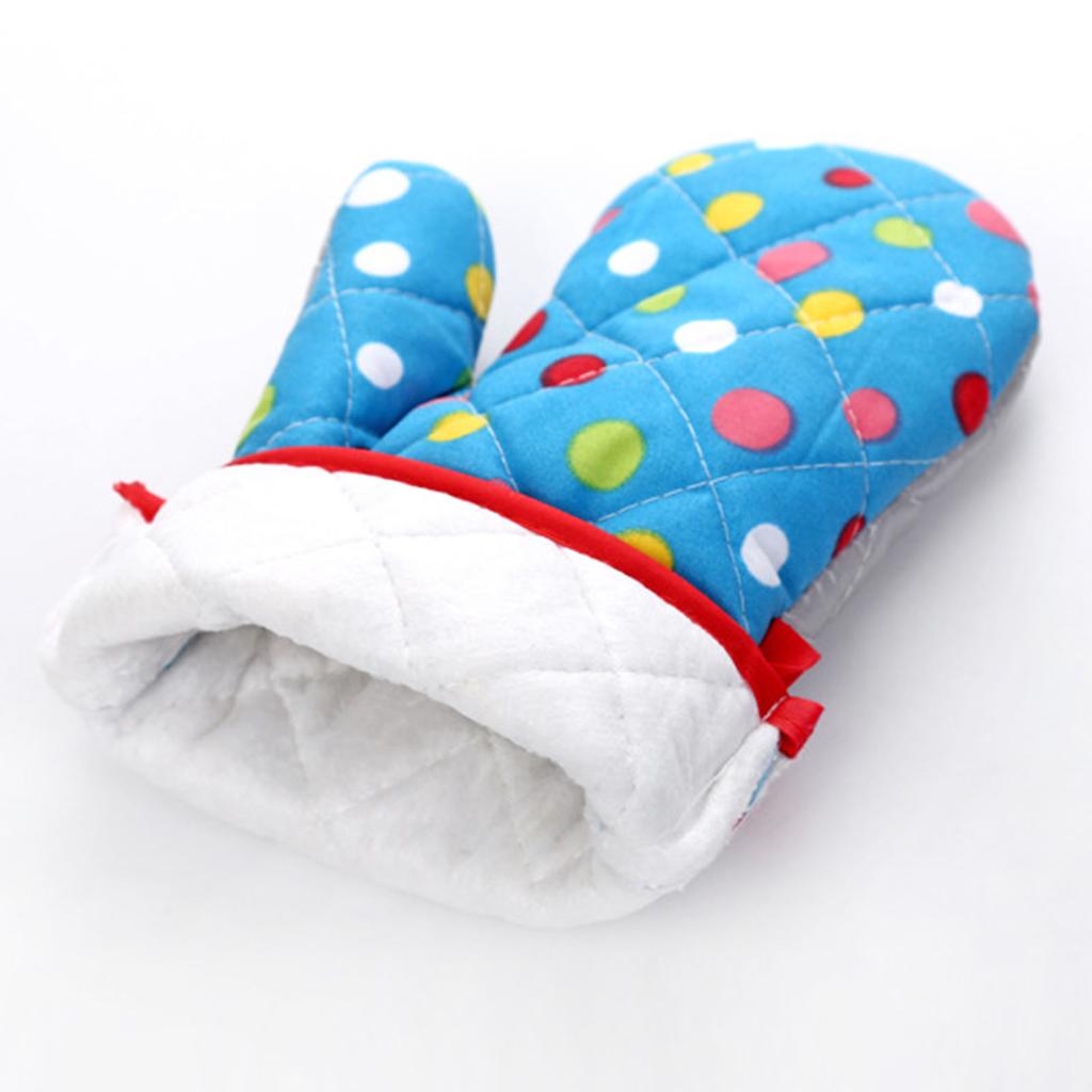 Oven Mitts Thickened Heat Resistant Hand Comfortable Fit Baking Gloves for Microwave Kitchen