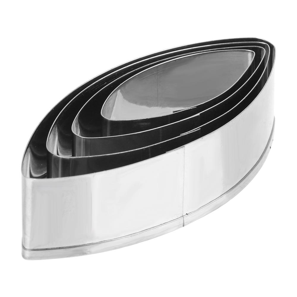 HILIFE 4 Piece/set Biscuit Cake Fondant Decoration Mold Water Lily Petal Cutters Set Stainless Steel Party Dessert Baking Tool