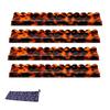 1/4Pcs Mahjong Rack with Magnetic Pusher & Storage Bag, Scalloped Acrylic Mah Jongg Tile Holder Pusher Bar, Gift for American Mahjong Players