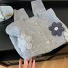 Lazy niche hand-embroidered flower sweater women's spring and autumn new loose casual knitted cardigan top