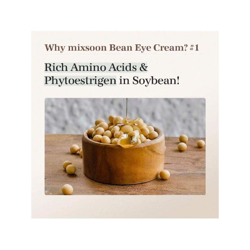 Mixsoon Bean Eye Cream Moisturizer With Mild Soothing Beans Korean Skin Care  / 20ml