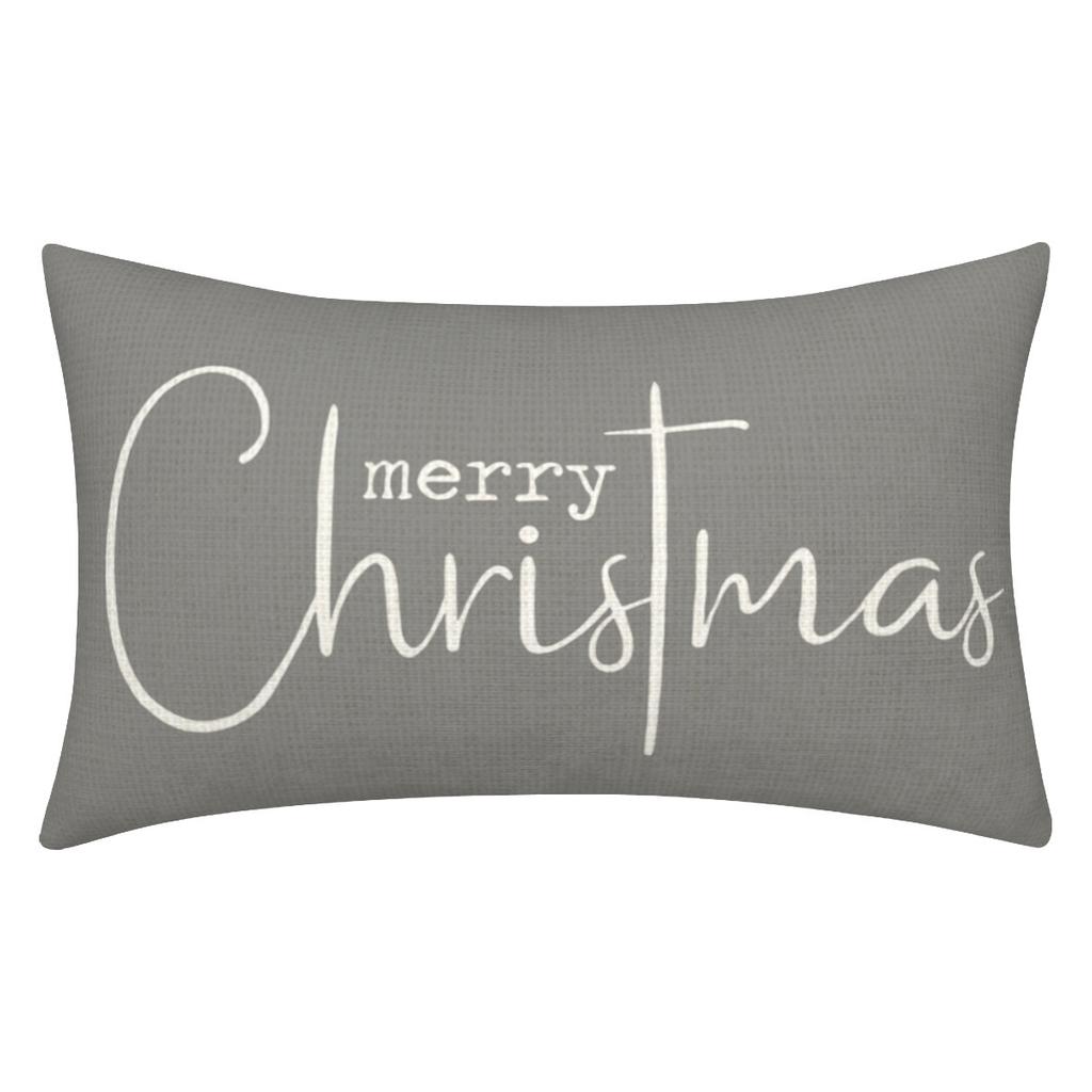 Christmas Decorative Pillowcase 2-Piece Set Merry Christmas Sofa Cushion Cover Believe Waist Pushcase