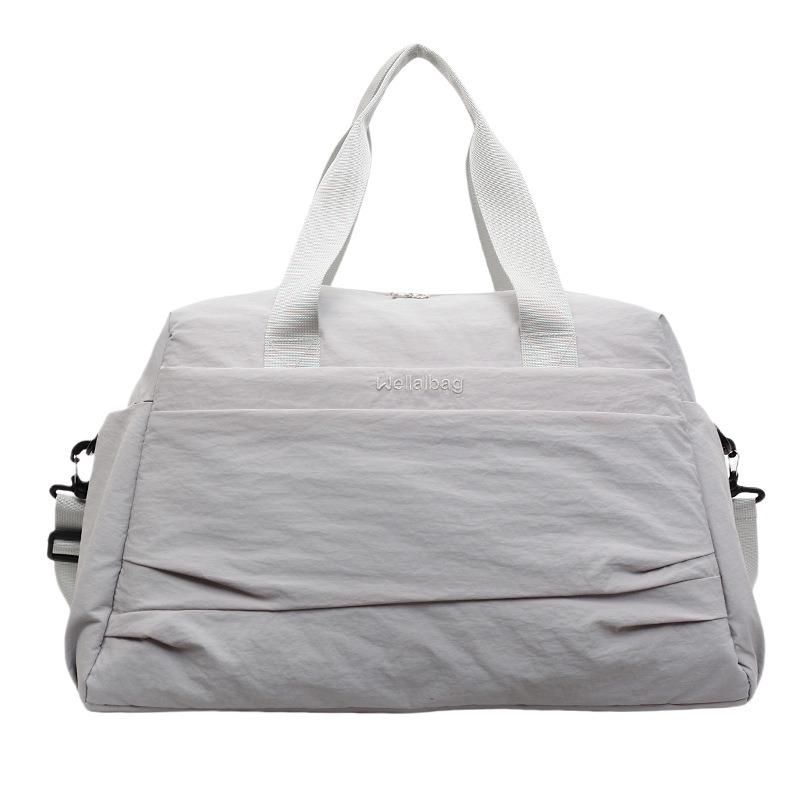 Lightweight bag women's large-capacity handbag canvas short business trip tote bag men's versatile shoulder messenger bag