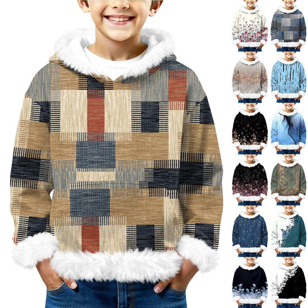 Children's Sweatshirt Girls Boys Long Sleeve Lightweight Casual Hoodie Loose Comfortable Sweatshirt