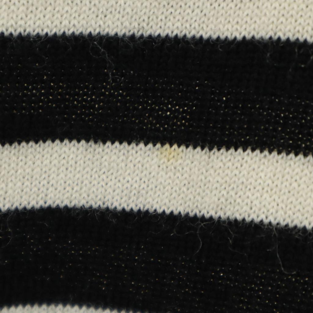 ORCIVAL wool Border Pattern Long sleeve sweater 5 Black series knit Men's Used