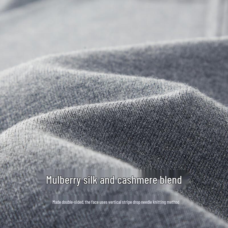 FIRS Men's Wool & Silk Blend Half-Zip Sweater