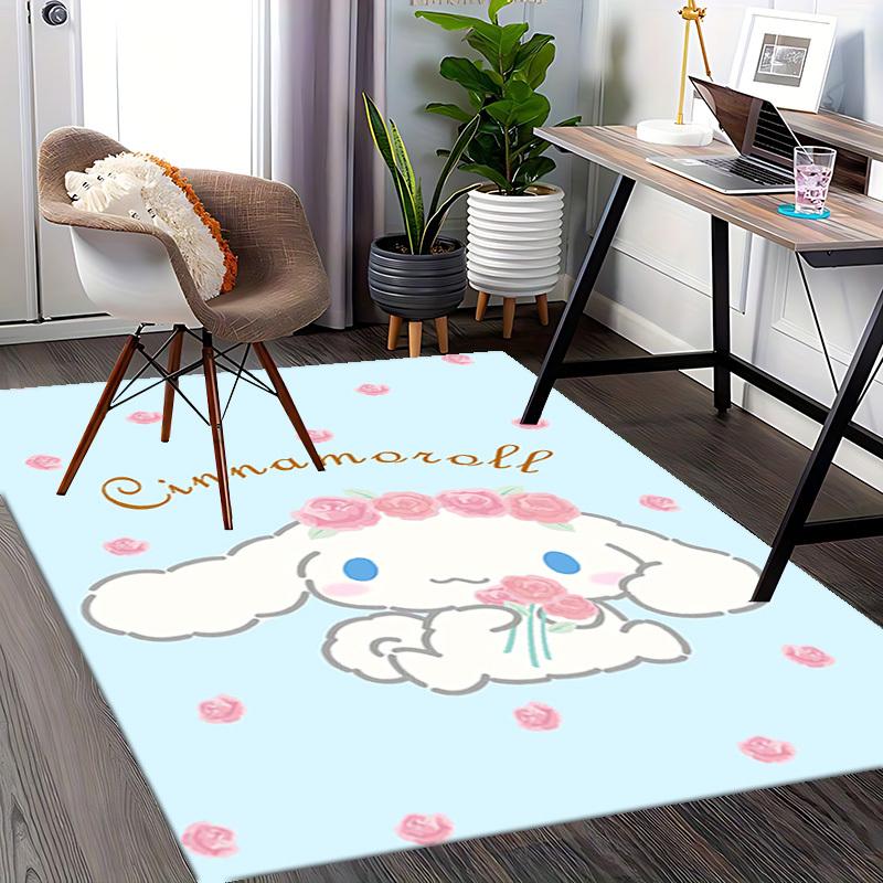 Cinnamoroll Anime Cartoon Design Chair Mat Non-Slip Carpet for Office Home Decoration Living Room Bedroom Game Room Dormitory.E066