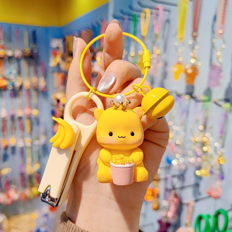 Cute Cartoon Animal Keychain Resin Pendant For Gift Festival Celebration