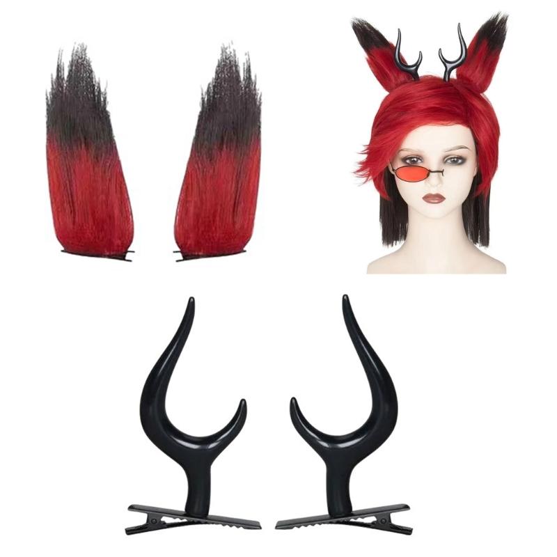 Animal Devil Headbands Unique Pattern Headdress Bull Headpiece Children Headwear for Costume Occasion