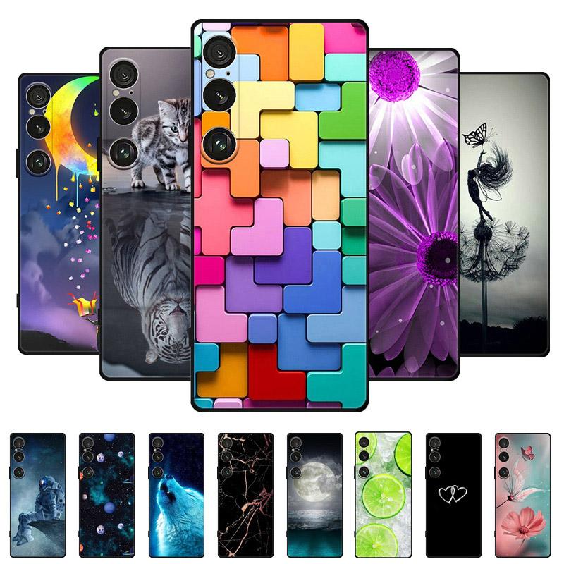 For Sony Xperia 1 VI Case Animals Soft Silicone TPU Back Cover Phone Cases For Sony Xperia1 VI Protective Bumper Shockproof Capa