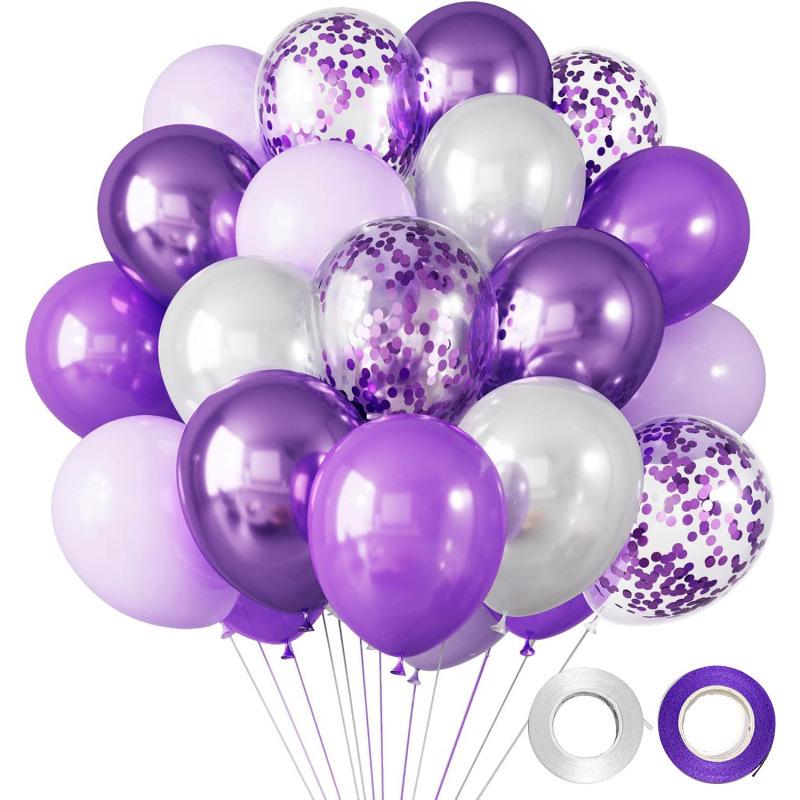 12-Inch Sequin Metallic Latex Balloons, 30pcs - Perfect for Birthday Party Decorations
